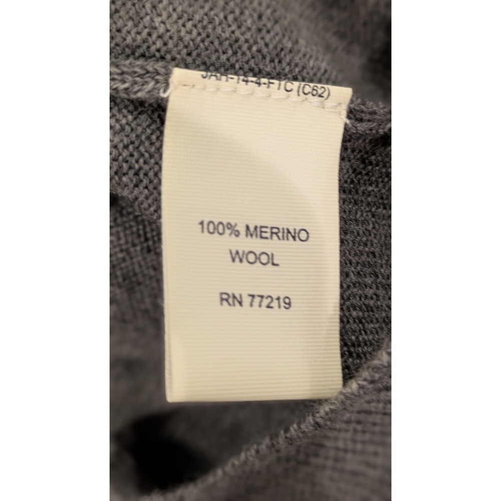 Joseph Abboud 100% Merino Wool Mens Grey V-Neck Sweater Modern Fit Size M - Picture 4 of 4